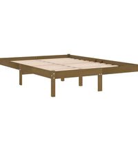 Massivholzbett Honigbraun Kiefer 200x200 cm