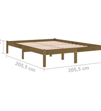Massivholzbett Honigbraun Kiefer 200x200 cm