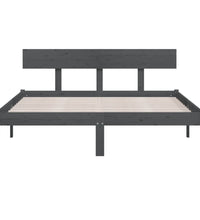 Massivholzbett Grau 120x190 cm