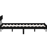 Massivholzbett Schwarz Kiefer 135x190 cm