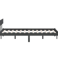 Massivholzbett Grau Kiefer 140x190 cm