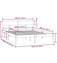 Massivholzbett ohne Matratze 120x200 cm