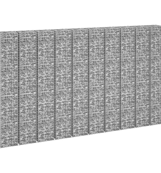 Gabionen-Hochbeete 4 Stk. 30x30x50/100/150/200 cm Eisen