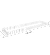 Gabionen-Hochbeet Verzinkter Stahl 400x100x20 cm