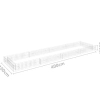 Gabionen-Hochbeet Verzinkter Stahl 400x100x20 cm