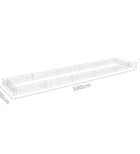 Gabionen-Hochbeet Verzinkter Stahl 500x100x20 cm