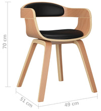 Esszimmerstuhl Schwarz Bugholz und Kunstleder