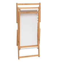 Strandstuhl Klappbar Massivholz Teak Creme