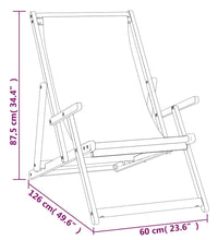 Strandstuhl Klappbar Massivholz Teak Creme