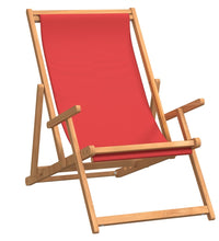 Strandstuhl Klappbar Massivholz Teak Rot