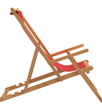 Strandstuhl Klappbar Massivholz Teak Rot