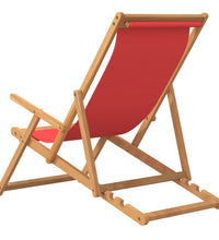 Strandstuhl Klappbar Massivholz Teak Rot