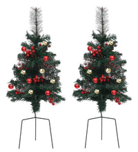 Künstliche Weihnachtsbäume 2 Stk. 76 cm PVC