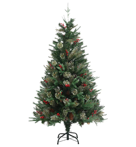 Weihnachtsbaum mit Zapfen Grün 150 cm PVC & PE