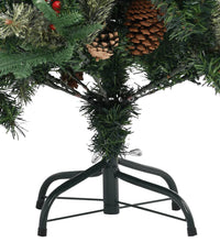 Weihnachtsbaum mit Zapfen Grün 225 cm PVC & PE