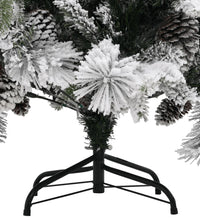 Weihnachtsbaum mit Zapfen Beschneit 225 cm PVC & PE