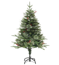 Weihnachtsbaum mit Beleuchtung und Kiefernzapfen Grün 120 cm