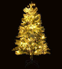 Weihnachtsbaum mit Beleuchtung Schnee und Zapfen 150 cm PVC&PE