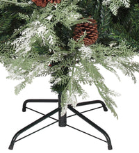 Weihnachtsbaum mit Beleuchtung und Kiefernzapfen 120 cm PVC&PE