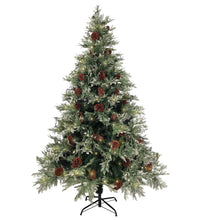Weihnachtsbaum mit Beleuchtung und Kiefernzapfen 150 cm PVC&PE