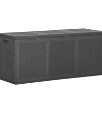 Garten-Aufbewahrungsbox 270 L Schwarz PP Rattan