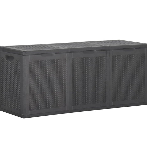 Garten-Aufbewahrungsbox 270 L Schwarz PP Rattan