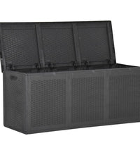 Garten-Aufbewahrungsbox 270 L Schwarz PP Rattan