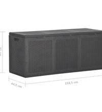 Garten-Aufbewahrungsbox 270 L Schwarz PP Rattan