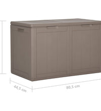 Garten-Aufbewahrungsbox 180 L Braun PP Rattan