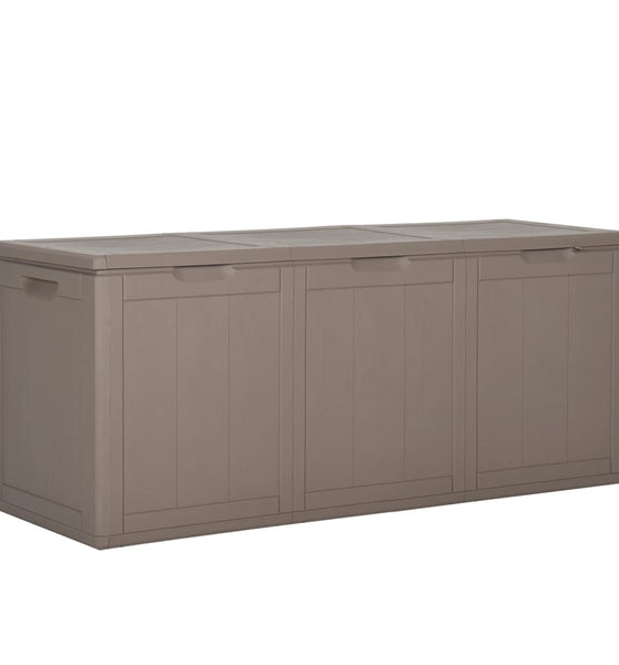 Garten-Aufbewahrungsbox 270 L Braun PP Rattan