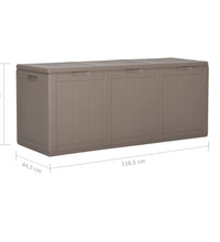 Garten-Aufbewahrungsbox 270 L Braun PP Rattan