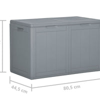 Garten-Aufbewahrungsbox 180 L Grau PP Rattan