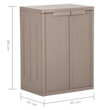 Gartenschrank Braun 65x45x88 cm PP Holz-Optik