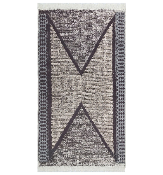 Teppich Schwarz und Grau 120x180 cm Baumwolle