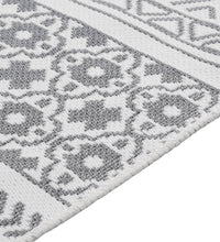 Teppich Grau und Weiß 120x180 cm Baumwolle