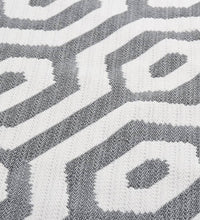 Teppich Grau 80x150 cm Baumwolle