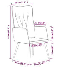 Ohrensessel Braun Canvas