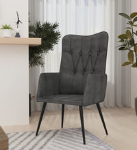 Ohrensessel Schwarz Canvas