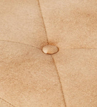 Ohrensessel mit Hocker Creme Canvas