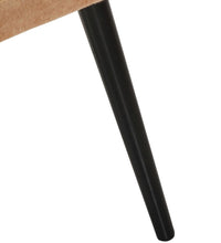 Ohrensessel mit Hocker Creme Canvas