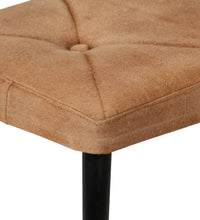 Ohrensessel mit Hocker Braun Canvas
