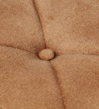 Ohrensessel mit Hocker Braun Canvas