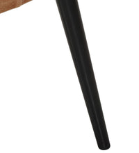 Ohrensessel mit Hocker Braun Canvas