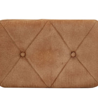 Ohrensessel mit Hocker Braun Canvas
