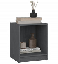 Nachttische 2 Stk. Grau 35,5x33,5x41,5 cm Massivholz Kiefer