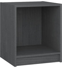 Nachttische 2 Stk. Grau 35,5x33,5x41,5 cm Massivholz Kiefer
