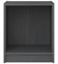 Nachttische 2 Stk. Grau 35,5x33,5x41,5 cm Massivholz Kiefer