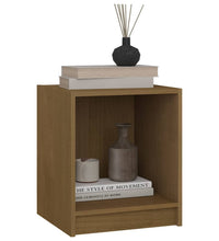 Nachttisch Honigbraun 35,5x33,5x41,5 cm Massivholz Kiefer