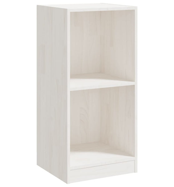 Beistellschrank Weiß 35,5x33,5x76 cm Massivholz Kiefer
