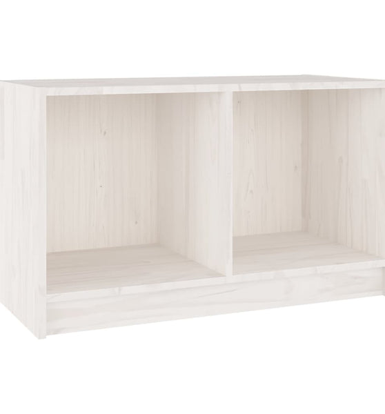 TV-Schrank Weiß 70x33x42 cm Massivholz Kiefer